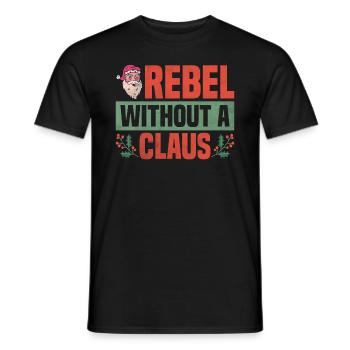 Rebelle Sans Claus Noël - T-shirt homme - noir - Devant - AI Model Male 178 light (178cm)