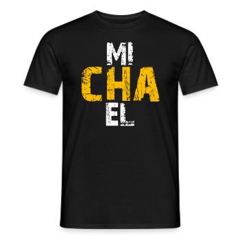 Michael - Männer T-Shirt - Schwarz - Vorne - AI Model Male 178 light (178cm)