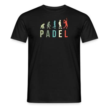 Padel Vintage Impact Evolution - Men's T-Shirt - black - Front - AI Model Male 178 light (178cm)