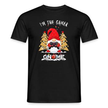 Gamer Gnome Family Matching Christmas - T-shirt homme - noir - Devant - AI Model Male 178 light (178cm)