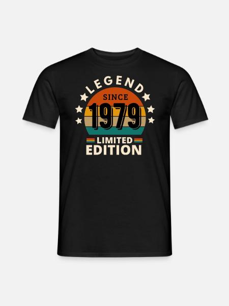 LEGENDE 1979, JAHRGANG 1979 - Männer T-Shirt - Schwarz