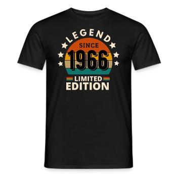 LEGEND 1966, VINTAGE 1966 - Men's T-Shirt - black - Front - AI Model Male 178 light (178cm)