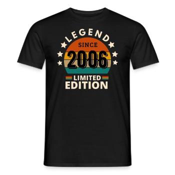 LEGEND 2006, VINTAGE 2006 - Men's T-Shirt - black - Front - AI Model Male 178 light (178cm)