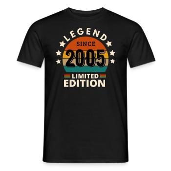 LEGENDE 2005, JAHRGANG 2005 - Männer T-Shirt - Schwarz - Vorne - AI Model Male 178 light (178cm)