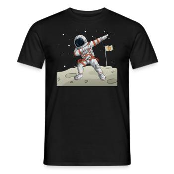 Bitcoin sur la lune Astronaute Bitcoin - T-shirt homme - noir - Devant - AI Model Male 178 light (178cm)