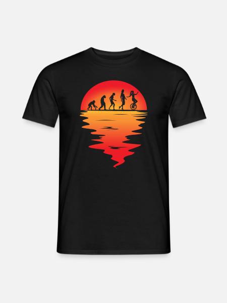 Unicycle Evolution Unicycling Unicycle Cycling - Men's T-Shirt - black