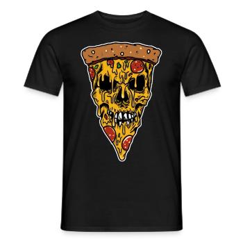 Pizza slayer - Men's T-Shirt - black - Front - AI Model Male 178 light (178cm)