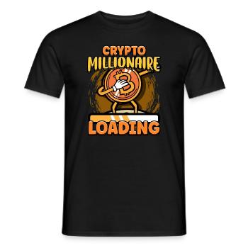 Crypto Millionaire Loading Cryptocurrency BTC - Männer T-Shirt - Schwarz - Vorne - AI Model Male 178 light (178cm)