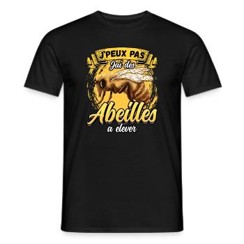 J'peux pas jai des abeilles a elever Apiculteur - Männer T-Shirt - Schwarz - Vorne - AI Model Male 178 light (178cm)