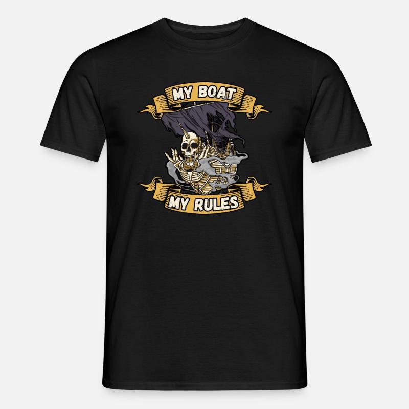 My boat my rules Maritime - Männer T-Shirt - Schwarz