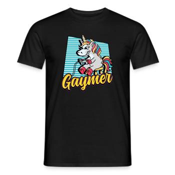 Gaymer Rainbow Gaming Égalité LGBT Pride - T-shirt homme - noir - Devant - AI Model Male 178 light (178cm)
