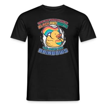 You Never See Rainbows Gay Pride LGBTGIA - Männer T-Shirt - Schwarz - Vorne - AI Model Male 178 light (178cm)