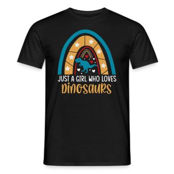 Nur Ein Mädchen, Das Dinosaurier-design Für Dino - Männer T-Shirt - Schwarz - Vorne - AI Model Male 178 light (178cm)