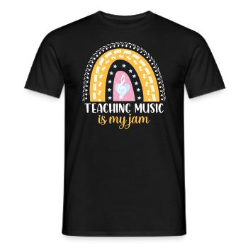 Teaching music is my jam design for - Men's T-Shirt - black - Front - AI Model Male 178 light (178cm)
