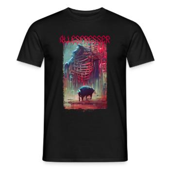ALLESFRESSER001 - Männer T-Shirt - Schwarz - Vorne - AI Model Male 178 light (178cm)