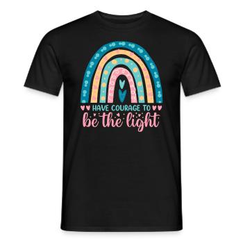 Ayez le courage de concevoir des luminaires pour les chrétiens - T-shirt homme - noir - Devant - AI Model Male 178 light (178cm)