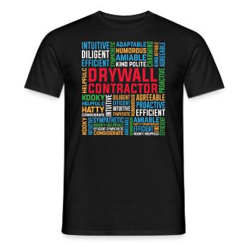 Trockenbauunternehmen Wallboard Design Für Eine - Männer T-Shirt - Schwarz - Vorne - AI Model Male 178 light (178cm)
