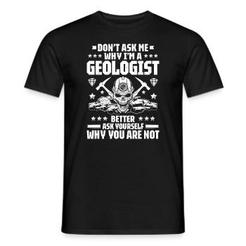 Géologue Géologue Géologue Géologie Géologine - T-shirt homme - noir - Devant - AI Model Male 178 light (178cm)