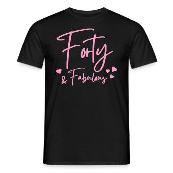Vierzig fabelhaft - Männer T-Shirt - Schwarz - Vorne - AI Model Male 178 light (178cm)