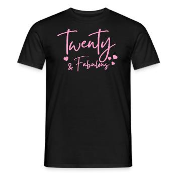 twenty fabulous - Men's T-Shirt - black - Front - AI Model Male 178 light (178cm)