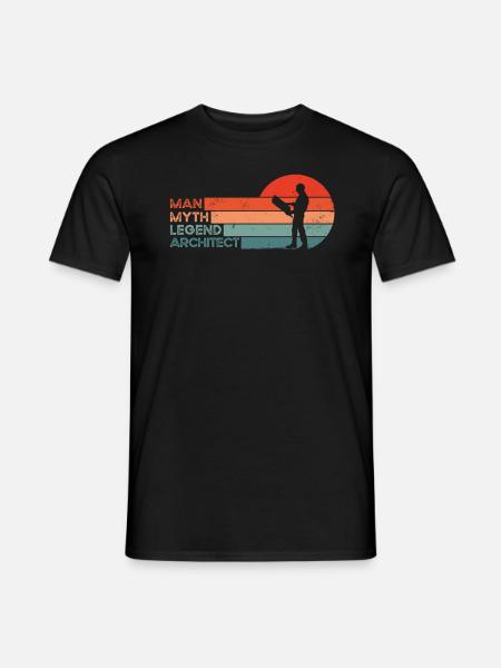 Bauleiter Architekturstudent Architekt - Männer T-Shirt - Schwarz