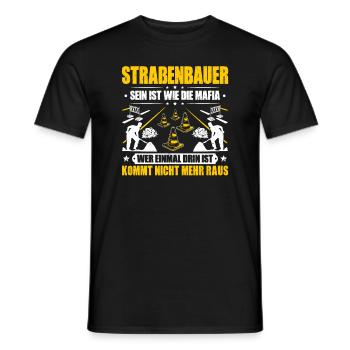 Straßenbauer Asphaltbauer Straßenbau - Männer T-Shirt - Schwarz - Vorne - AI Model Male 178 light (178cm)