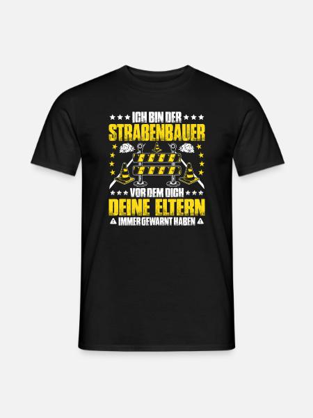 Straßenbauer Asphaltbauer Straßenbau - Männer T-Shirt - Schwarz