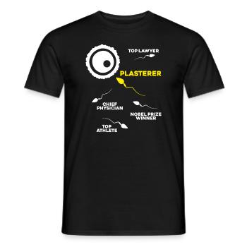 Stuckateur Plasterer Stukkateur Gipser Verputzer - Men's T-Shirt - black - Front - AI Model Male 178 light (178cm)