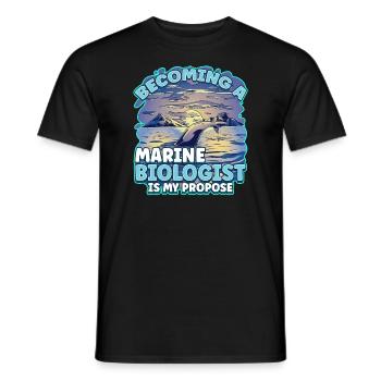 Becoming a future Marine Biologist is my propose - Men's T-Shirt - black - Front - AI Model Male 178 light (178cm)