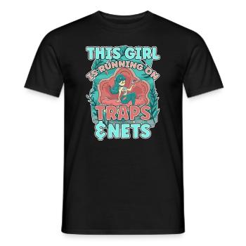 This Girl Is Running On Traps & Nets Future - Men's T-Shirt - black - Front - AI Model Male 178 light (178cm)