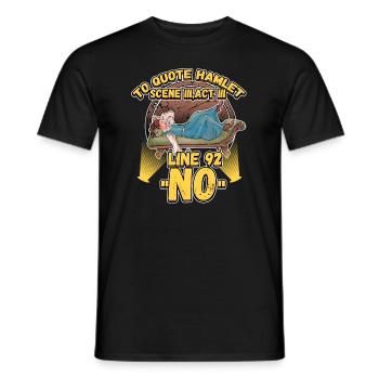 To Quote Hamlet Act III scene III Line 92 Acting - Men's T-Shirt - black - Front - AI Model Male 178 light (178cm)