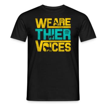 Wir Sind Ihre Stimmen Design Für Haustierliebhaber - Männer T-Shirt - Schwarz - Vorne - AI Model Male 178 light (178cm)