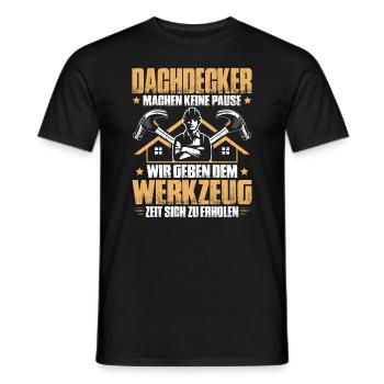 Dachdecker Dachdeckerei Dachdecken Roofer Roofing - Männer T-Shirt - Schwarz - Vorne - AI Model Male 178 light (178cm)