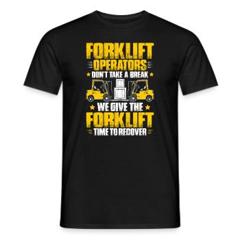 Conducteur de chariot élévateur Opérateur de chariot élévateur - T-shirt homme - noir - Devant - AI Model Male 178 light (178cm)
