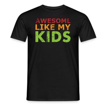 Fantastisch Wie Mein Kinderdesign Für Papa Oder - Männer T-Shirt - Schwarz - Vorne - AI Model Male 178 light (178cm)