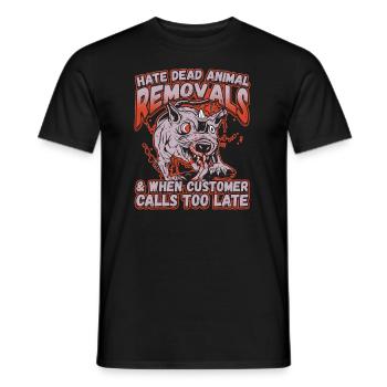 Dead Animal Removals for a Pest Control Technician - Men's T-Shirt - black - Front - AI Model Male 178 light (178cm)