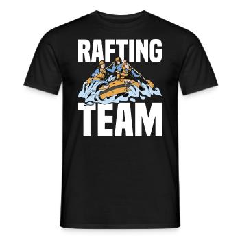Tenue d’équipe de rafting pour les équipes de navigation de plaisance en montagne - T-shirt homme - noir - Devant - AI Model Male 178 light (178cm)