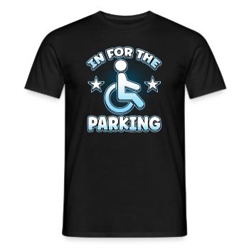 Conception de fauteuil roulant pour handicapés pour une amputation - T-shirt homme - noir - Devant - AI Model Male 178 light (178cm)