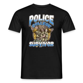 Law Enforcment Design for a Police Officer - Men's T-Shirt - black - Front - AI Model Male 178 light (178cm)