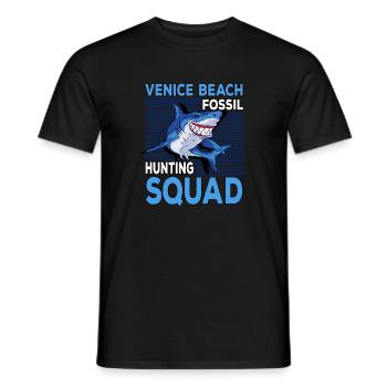 Fossil Hunter Design for a Shark Tooth Enthusiast - Men's T-Shirt - black - Front - AI Model Male 178 light (178cm)