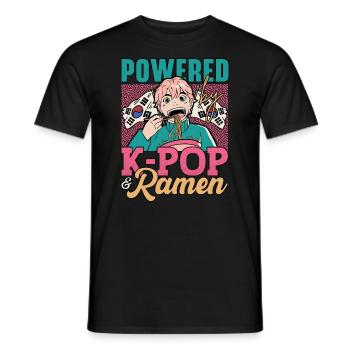 KPop Fashion Design pour un fan de bol de nouilles Ramen - T-shirt homme - noir - Devant - AI Model Male 178 light (178cm)