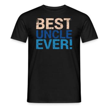 Best uncle of all time for the birthday of the - Men's T-Shirt - black - Front - AI Model Male 178 light (178cm)