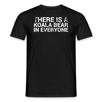 There's a koala bear in every koala design - Men's T-Shirt - black - Front - AI Model Male 178 light (178cm)