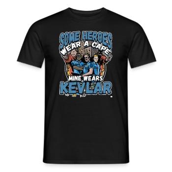 Law Enforcment Design for a Police Officer - Men's T-Shirt - black - Front - AI Model Male 178 light (178cm)