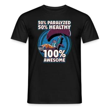 Handicap Wheelchair Design for an Amputation - Männer T-Shirt - Schwarz - Vorne - AI Model Male 178 light (178cm)
