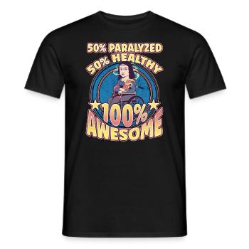 Handicap Wheelchair Design for an Amputation - Männer T-Shirt - Schwarz - Vorne - AI Model Male 178 light (178cm)