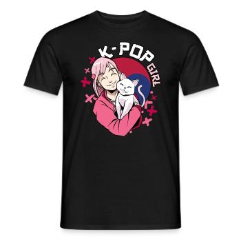 K-Pop Girl K-Drama Kpop - Männer T-Shirt - Schwarz - Vorne - AI Model Male 178 light (178cm)
