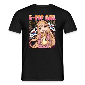 K-Pop Girl K-Drama Kpop - Männer T-Shirt - Schwarz - Vorne - AI Model Male 178 light (178cm)