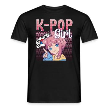 K-Pop Girl K-Drama Kpop - Männer T-Shirt - Schwarz - Vorne - AI Model Male 178 light (178cm)