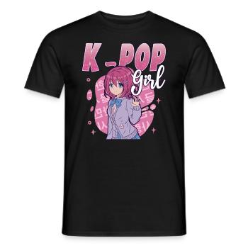 K-Pop Girl K-Drama Kpop - Männer T-Shirt - Schwarz - Vorne - AI Model Male 178 light (178cm)